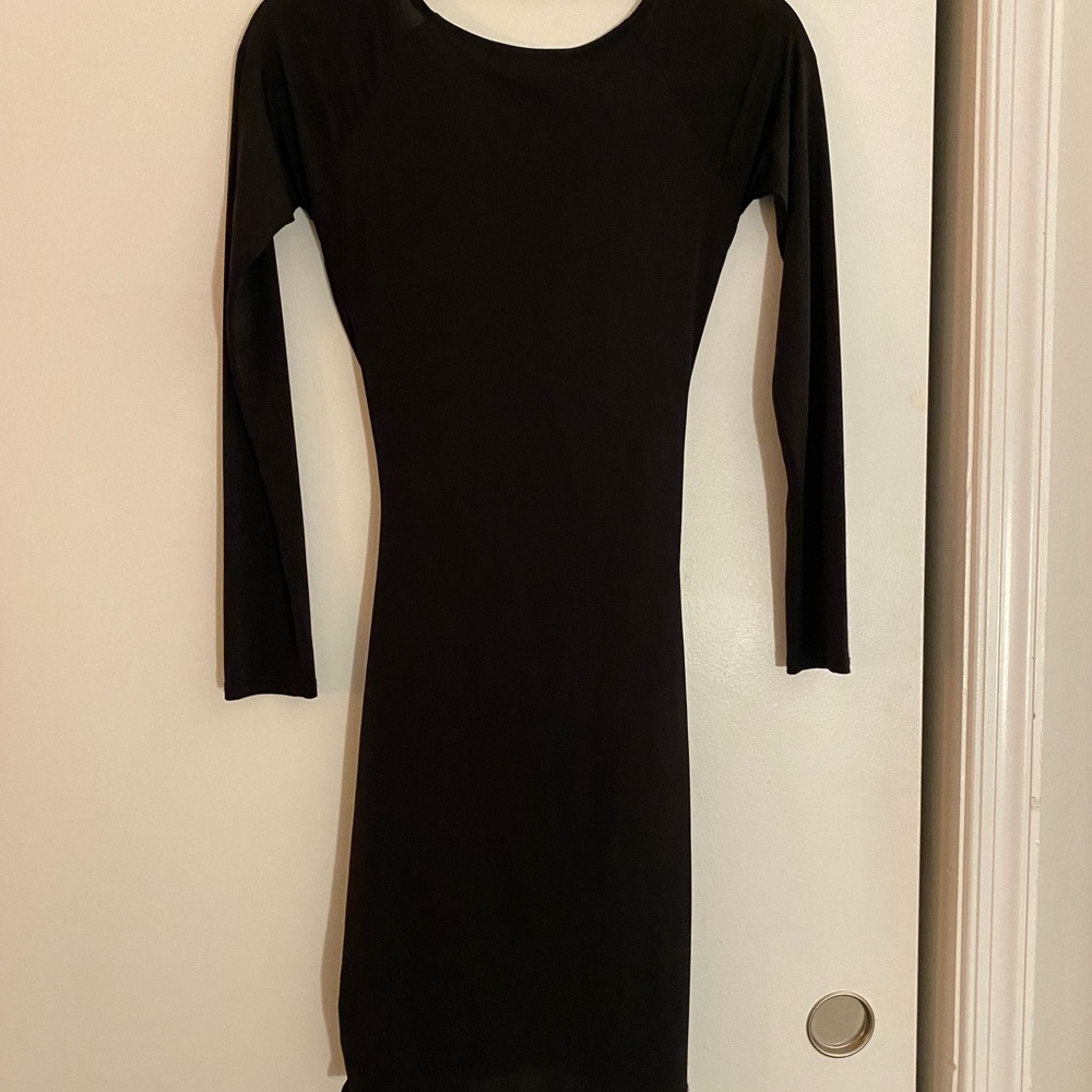 Forever 21 Black Long Sleeve Dress - Picture 4 of 6